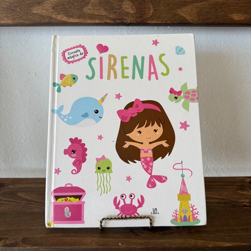 Escuela Magica de Sirenas‎ Hardcover Spanish Activity Book Stories Puzzles Libsa